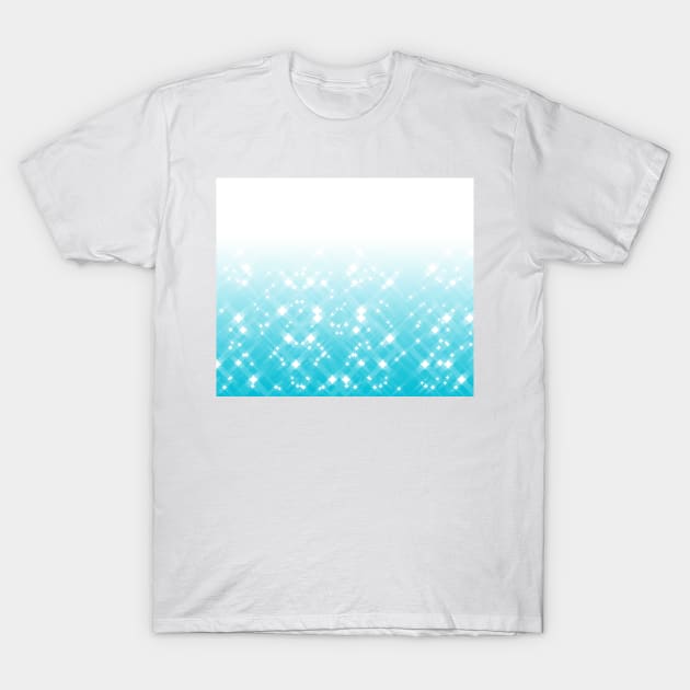 Gradient Blue Sparkles T-Shirt by saradaboru